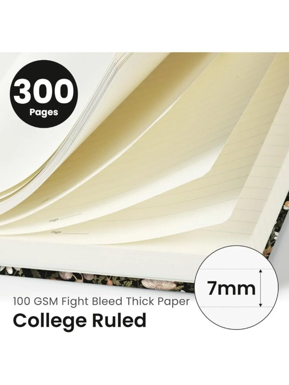 Thick B5 Spiral Notebook Journal, 300 Pages, College Ruled, Perfect for Work